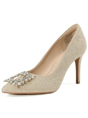 NWT Gorgeous DREAM PARIS 8.5 Gold Bling Bling Pointed Toe Stiletto Sparkly Pumps